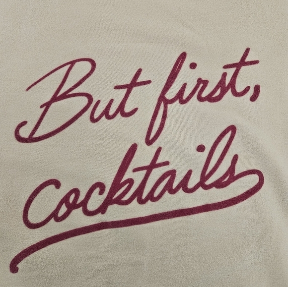 Wildfox But First Cocktails Crewneck Sweatshirt in Rose and Pink Size Small - Picture 5 of 10